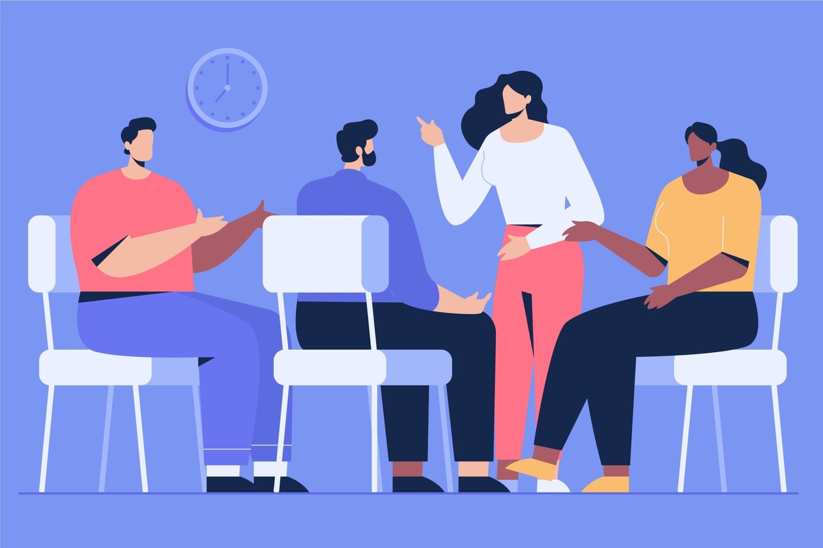 Vector image of a focus group conducting Ethical Market Research